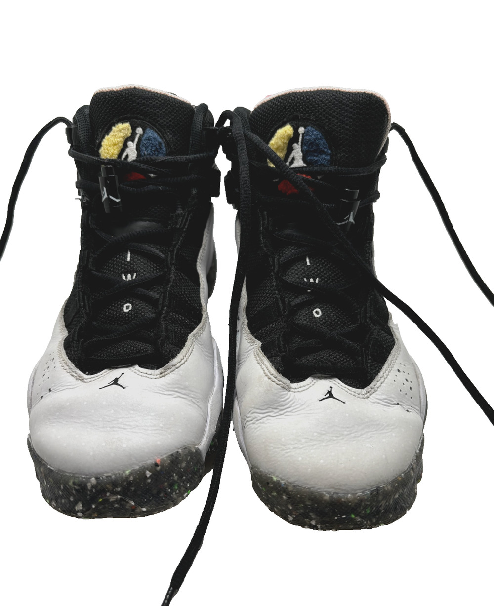 Nike Air Michael Jordan 6 Rings GS White Black Shoe DV3178-100 Womens 6.5